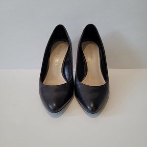 Leather Heels (Size US 7) - Black